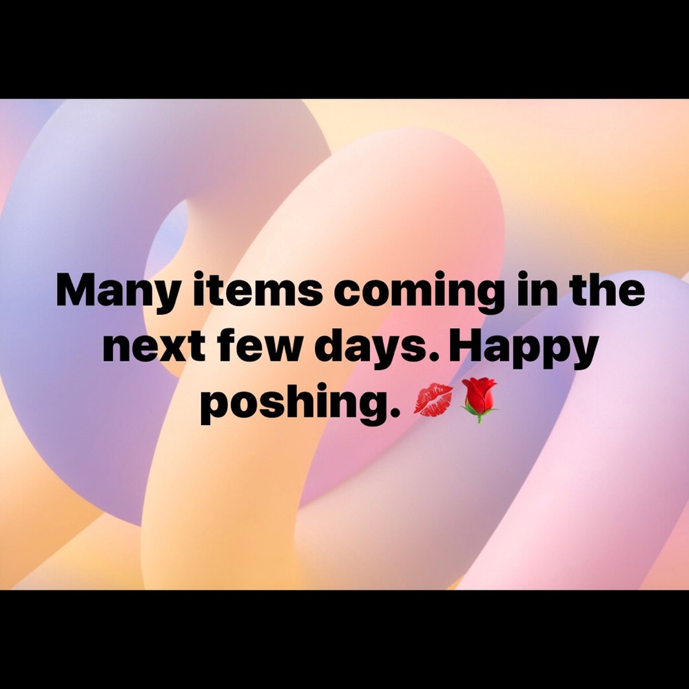 Many items coming.